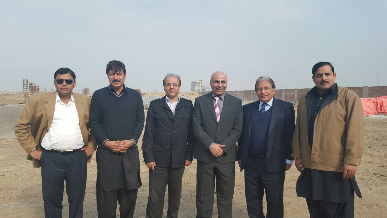 MSM Infra Services management team with international clients on an industrial site inspection in Punjab