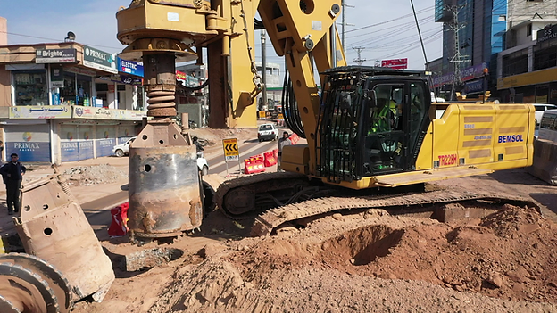 Urban Corridor Piling — Commercial District